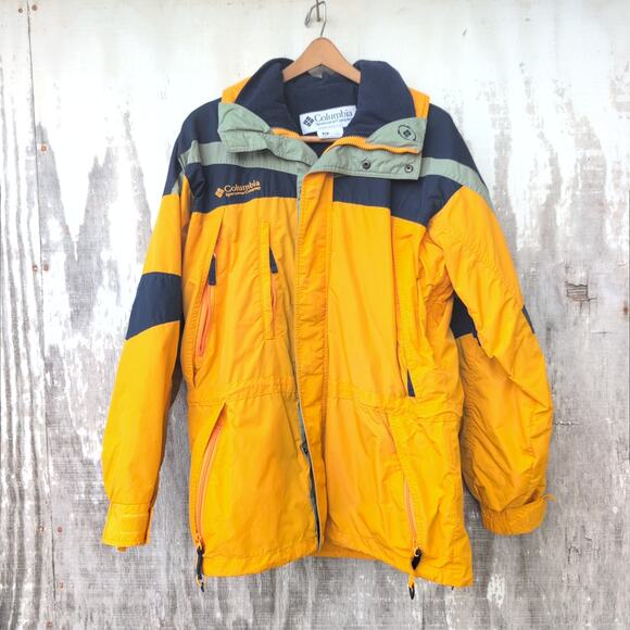 VTG Columbia Detachable Fleece Liner Heavyweight Winter Coat Men's Med - Picture 1 of 11